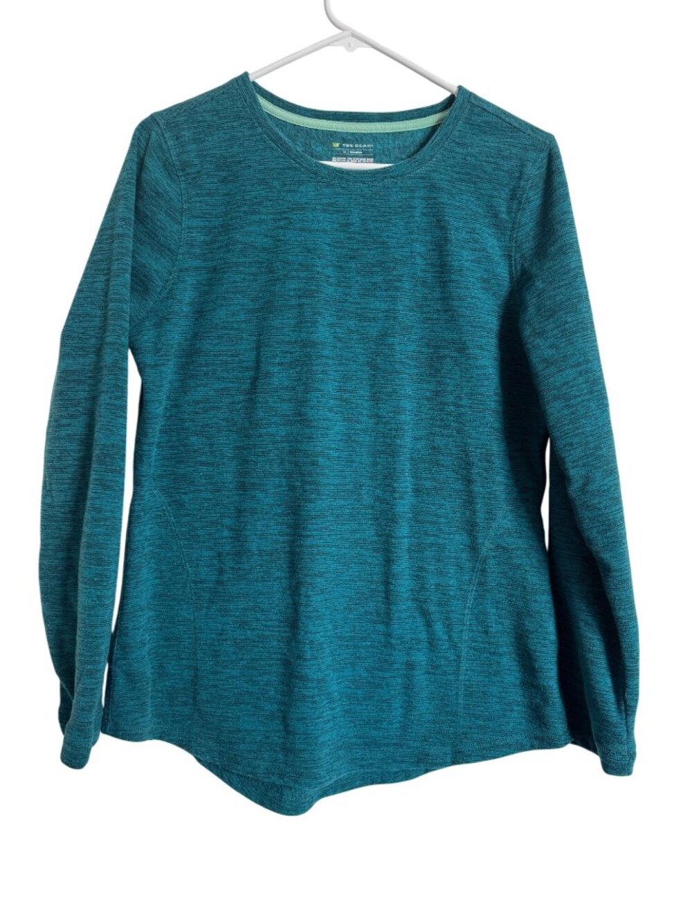 TEK Gear Soft Cozy Fleece Size Medium Teal Green EUC Long Sleeve